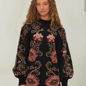 FARM Rio Black Ravenala Knit Mini Dress